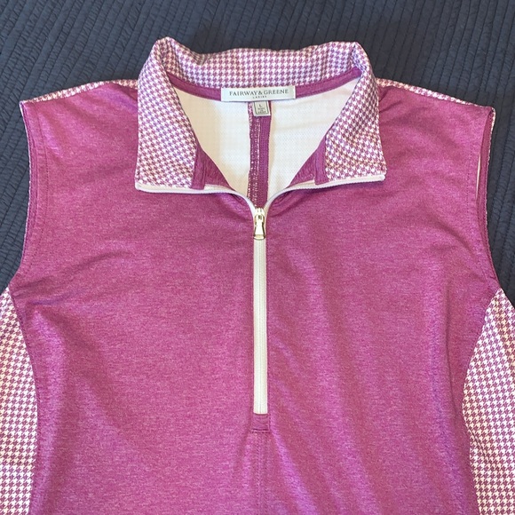 Fairway & Greene Tops - ⛳️ Mock collar 1/4 zip sleeveless golf top